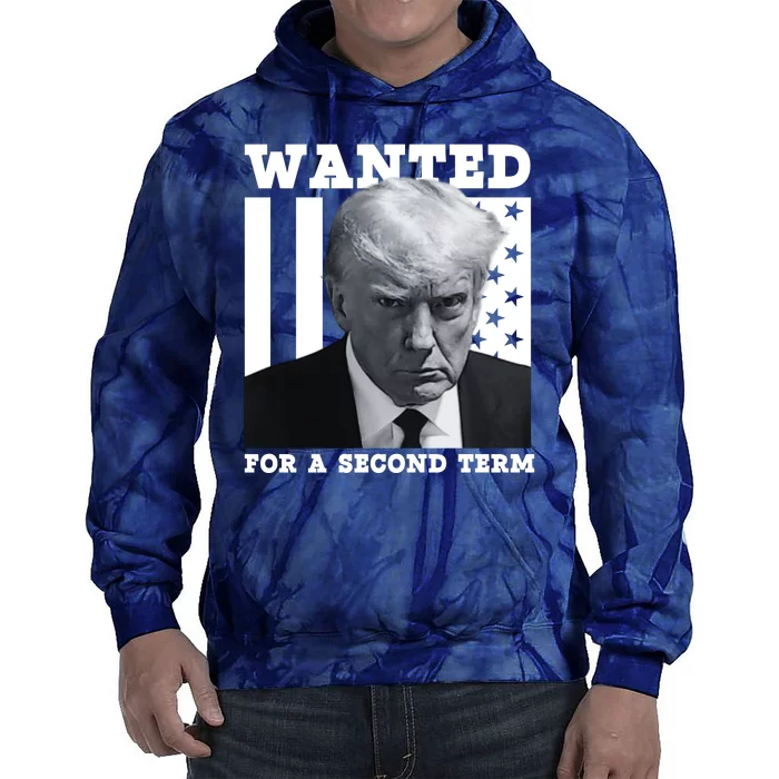 Trump 2024 Wanted For A 2nd Term Tie Dye Hoodie