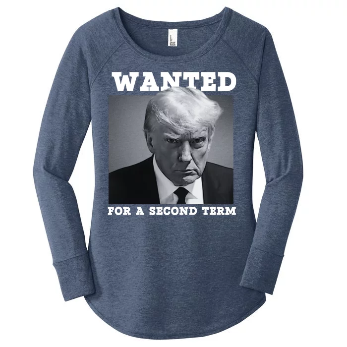 Trump 2024 Wanted For A 2nd Term Women's Perfect Tri Tunic Long Sleeve Shirt