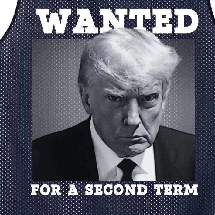 Trump 2024 Wanted For A 2nd Term Mesh Reversible Basketball Jersey Tank