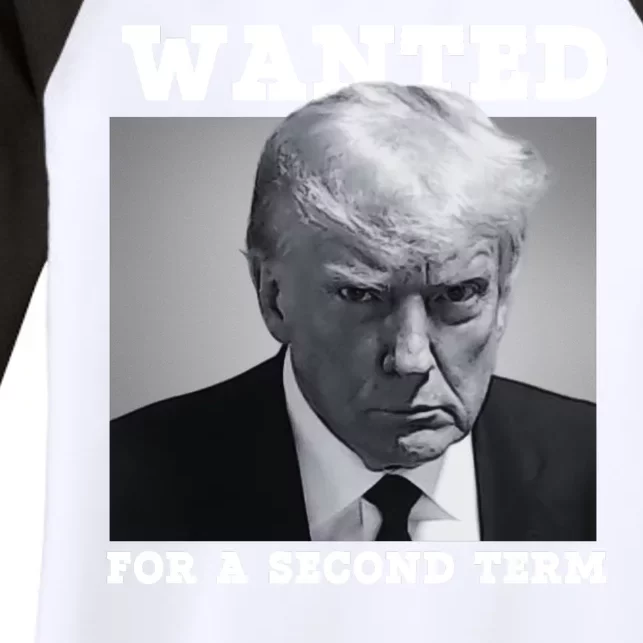 Trump 2024 Wanted For A 2nd Term Women's Tri-Blend 3/4-Sleeve Raglan Shirt