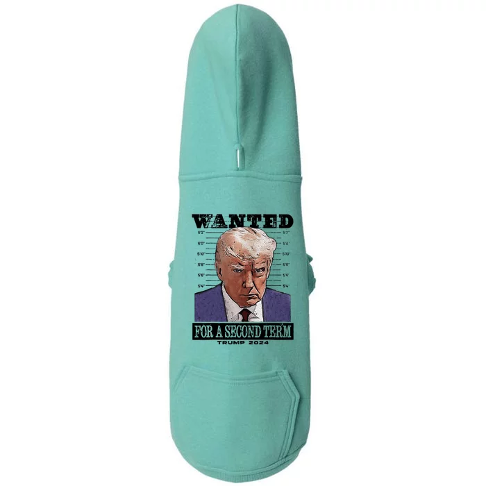 Trump 2024 Wanted For A 2nd Term Doggie 3-End Fleece Hoodie