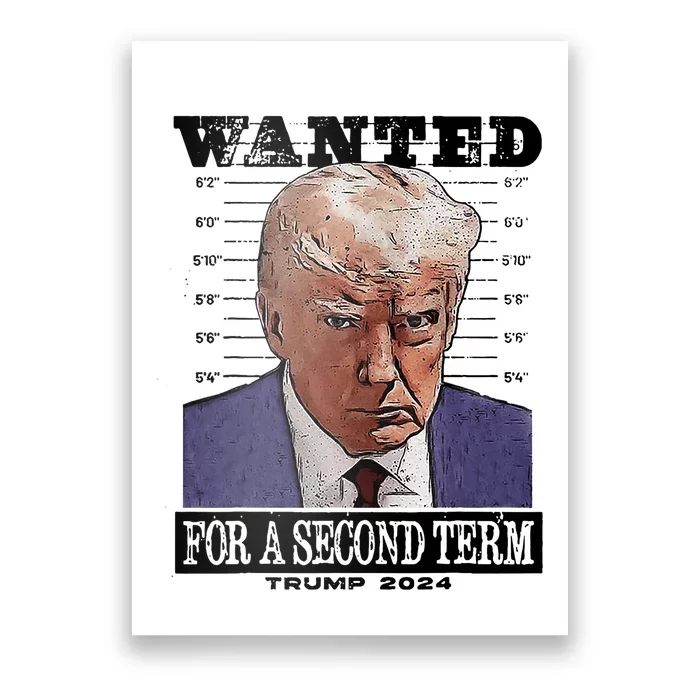 Trump 2024 Wanted For A 2nd Term Poster