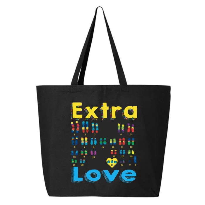 Trisomy 21 XY Extra Chromosome  World Down Syndrome Day 25L Jumbo Tote