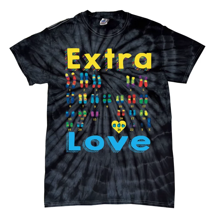 Trisomy 21 XY Extra Chromosome  World Down Syndrome Day Tie-Dye T-Shirt