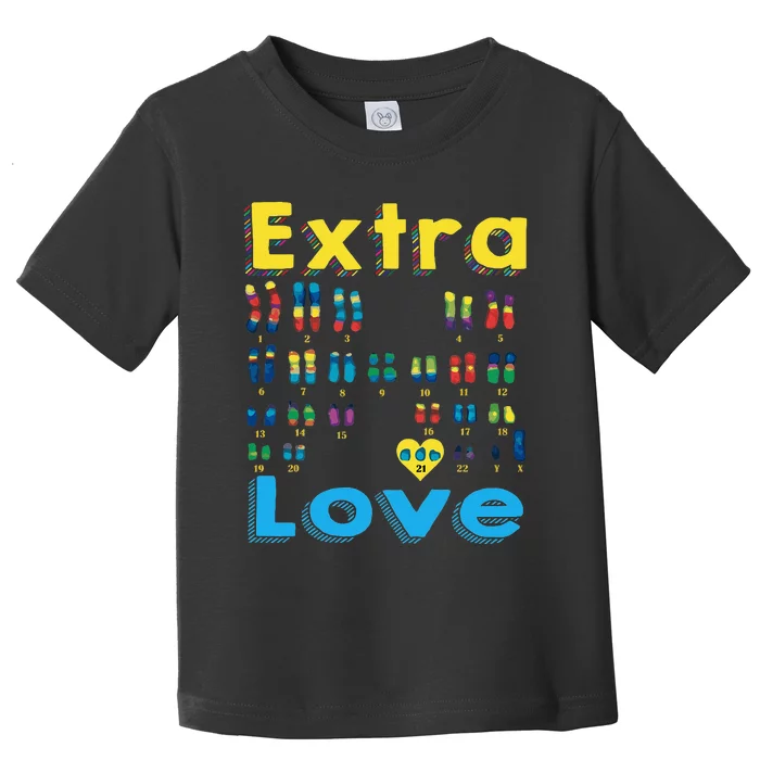 Trisomy 21 XY Extra Chromosome  World Down Syndrome Day Toddler T-Shirt