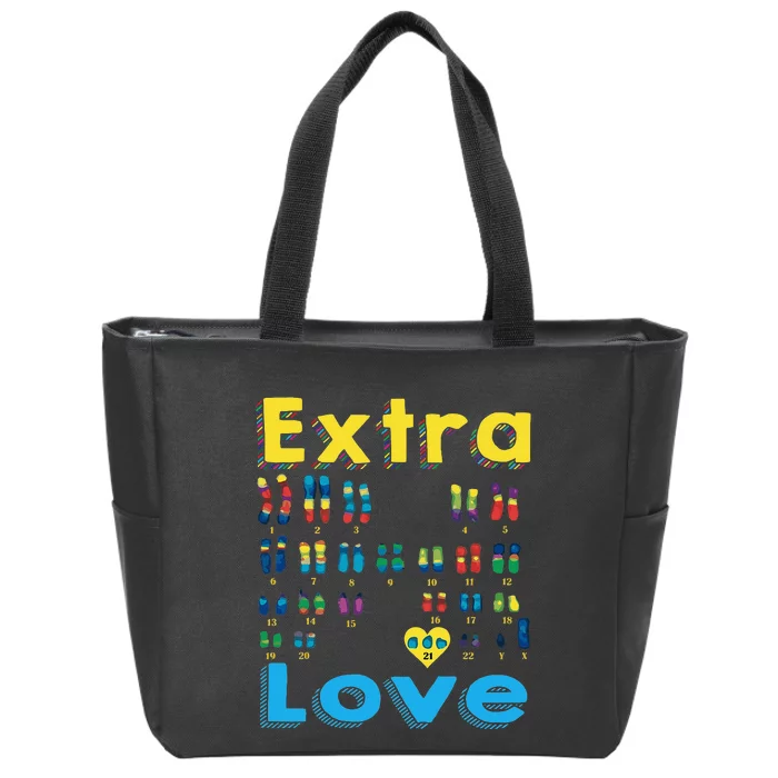 Trisomy 21 XY Extra Chromosome  World Down Syndrome Day Zip Tote Bag