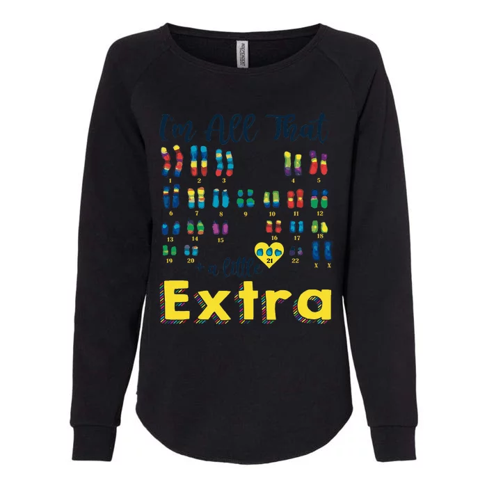 Trisomy 21 XX Extra Chromosome  World Down Syndrome Day Womens California Wash Sweatshirt