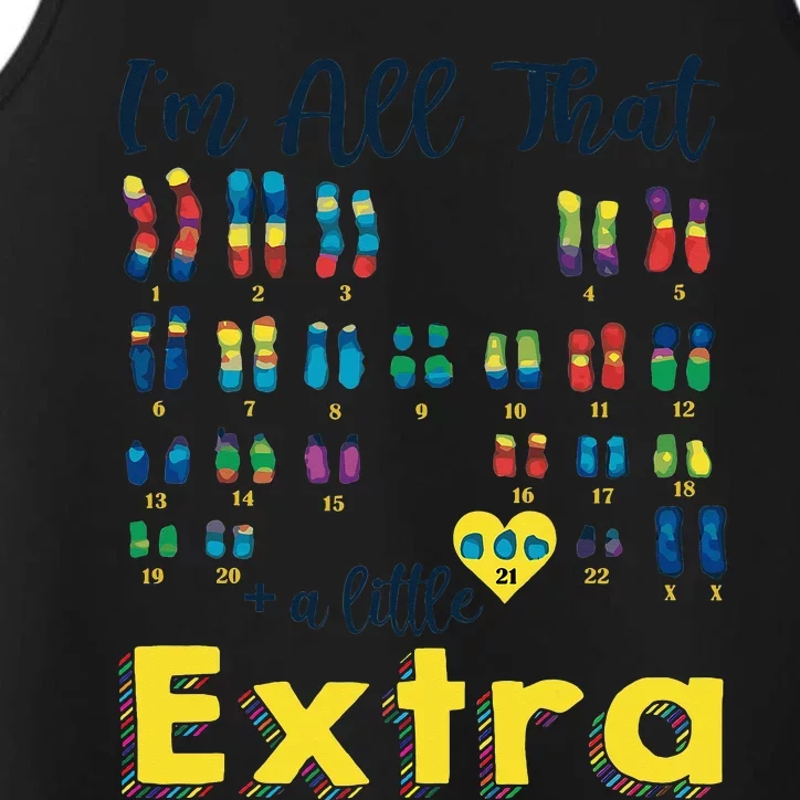 Trisomy 21 XX Extra Chromosome  World Down Syndrome Day Performance Tank