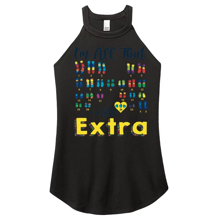 Trisomy 21 XX Extra Chromosome  World Down Syndrome Day Women’s Perfect Tri Rocker Tank