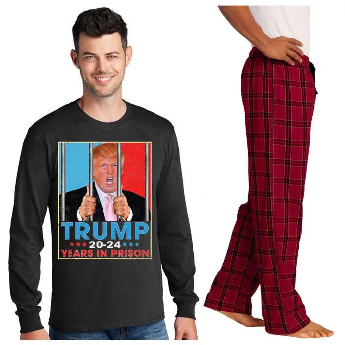 Trump 2024 Years In Prison Funny Anti Trump Long Sleeve Pajama Set