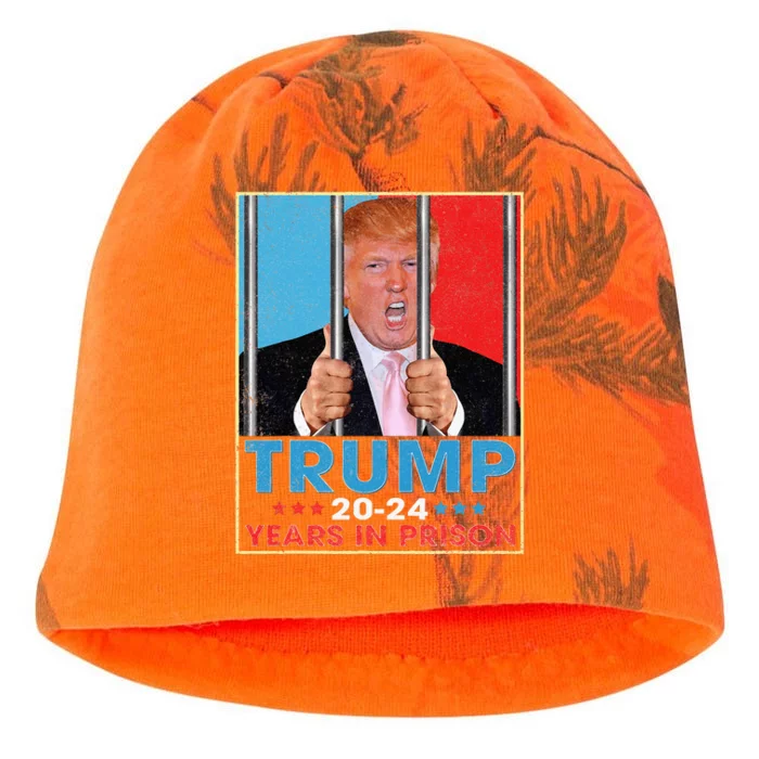 Trump 2024 Years In Prison Funny Anti Trump Kati - Camo Knit Beanie