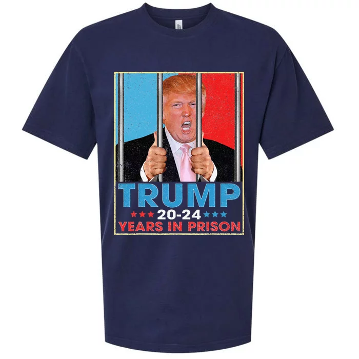 Trump 2024 Years In Prison Funny Anti Trump Sueded Cloud Jersey T-Shirt