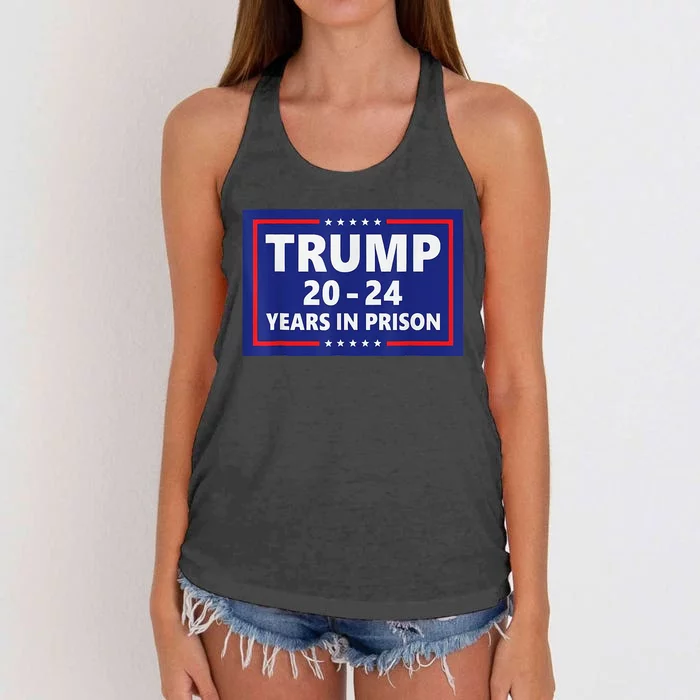 Trump 2024 Years In Prison Trump In 2024 Funny Women's Knotted Racerback Tank