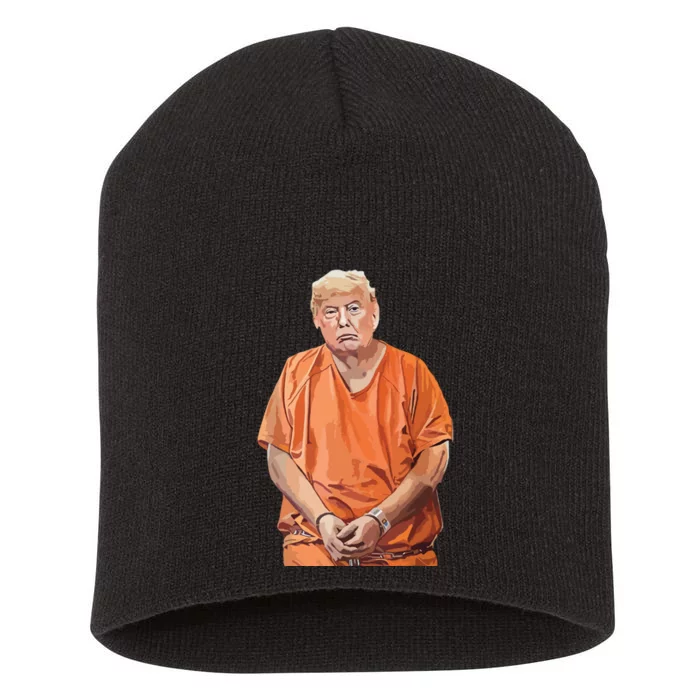 Trump 2024 Years In Prison Funny Antitrump Short Acrylic Beanie