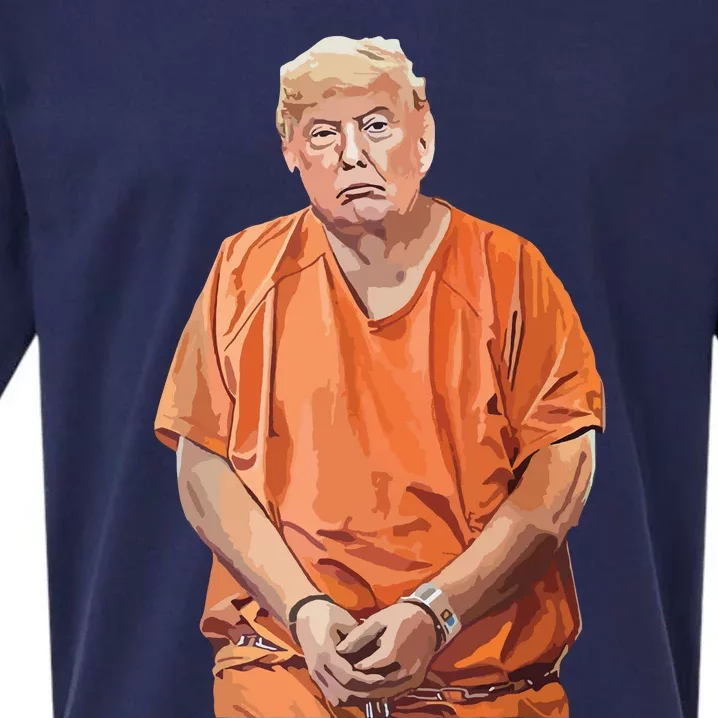 Trump 2024 Years In Prison Funny Antitrump Sueded Cloud Jersey T-Shirt