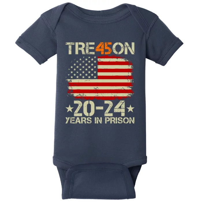 Tre45on 2024 Years In Prison AntI Trump 2024 Baby Bodysuit