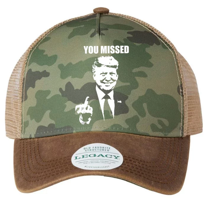 Trump 2024 You Missed Butler Pa Rally Patriotic Flag Vintage Legacy Tie Dye Trucker Hat