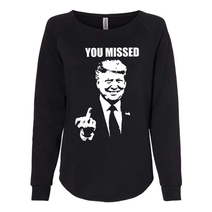 Trump 2024 You Missed Butler Pa Rally Patriotic Flag Vintage Womens California Wash Sweatshirt