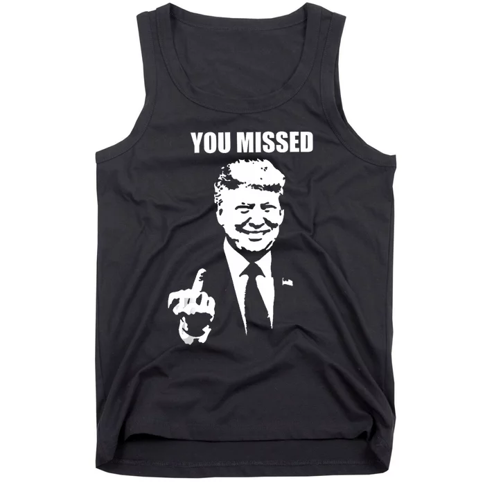 Trump 2024 You Missed Butler Pa Rally Patriotic Flag Vintage Tank Top