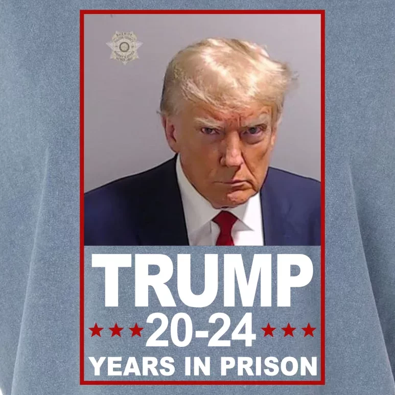 Trump 2024 Years In Prison Mugshot Election Garment-Dyed Women's Muscle Tee