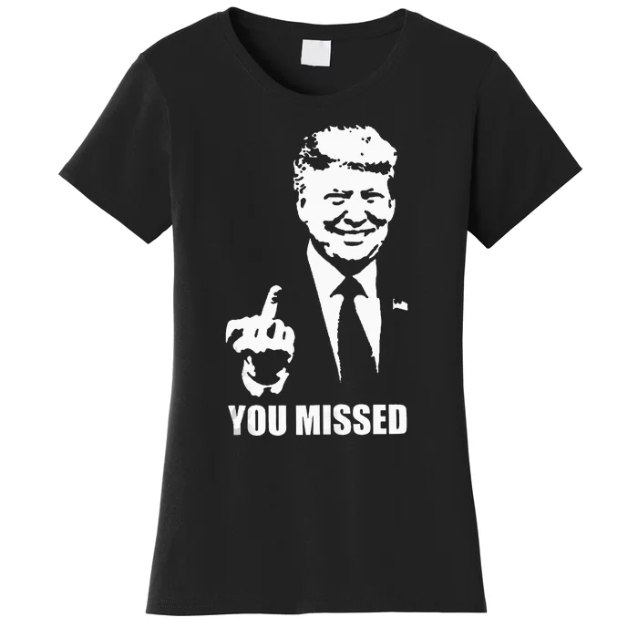 Trump 2024 You Missed Butler Pa Rally Patriotic Flag Women's T-Shirt