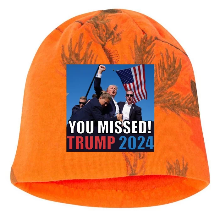 Trump 2024 You Missed! Shot Pennsylvania Rally Kati - Camo Knit Beanie