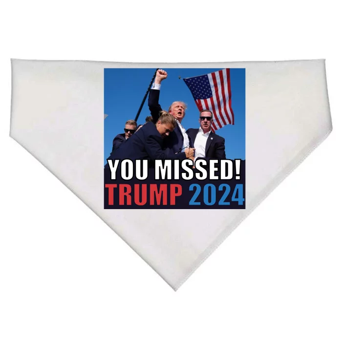 Trump 2024 You Missed! Shot Pennsylvania Rally USA-Made Doggie Bandana