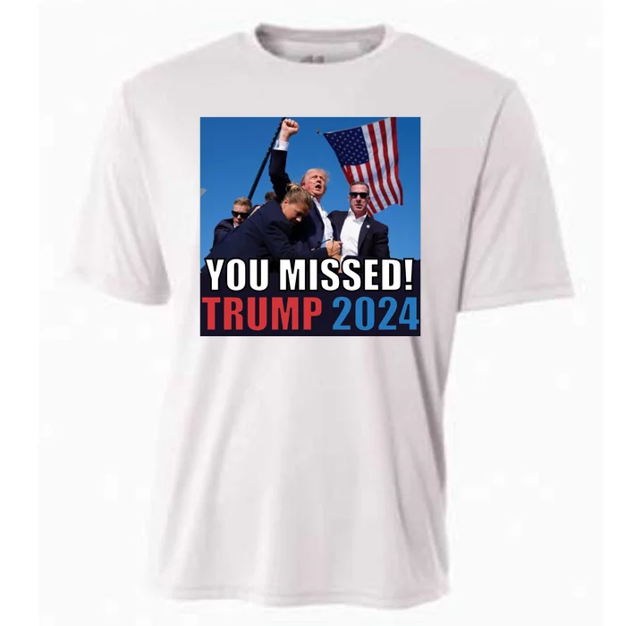 Trump 2024 You Missed! Shot Pennsylvania Rally Cooling Performance Crew T-Shirt