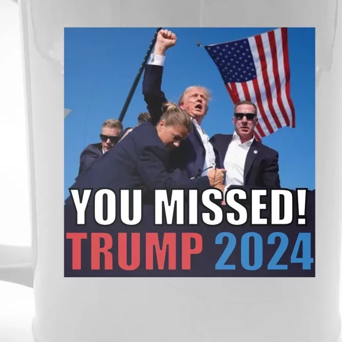 Trump 2024 You Missed! Shot Pennsylvania Rally Front & Back Beer Stein