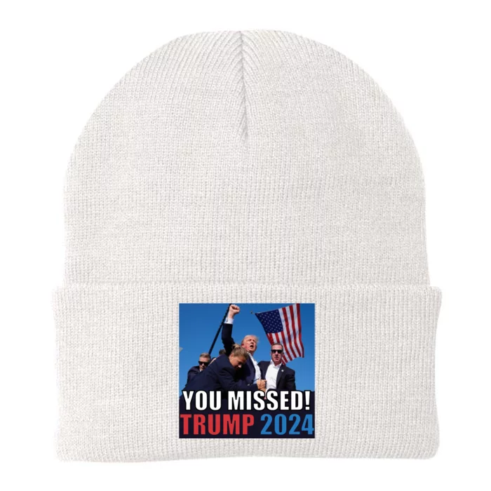 Trump 2024 You Missed! Shot Pennsylvania Rally Knit Cap Winter Beanie