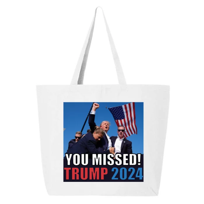 Trump 2024 You Missed! Shot Pennsylvania Rally 25L Jumbo Tote