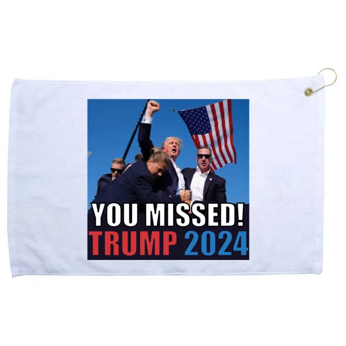 Trump 2024 You Missed! Shot Pennsylvania Rally Grommeted Golf Towel