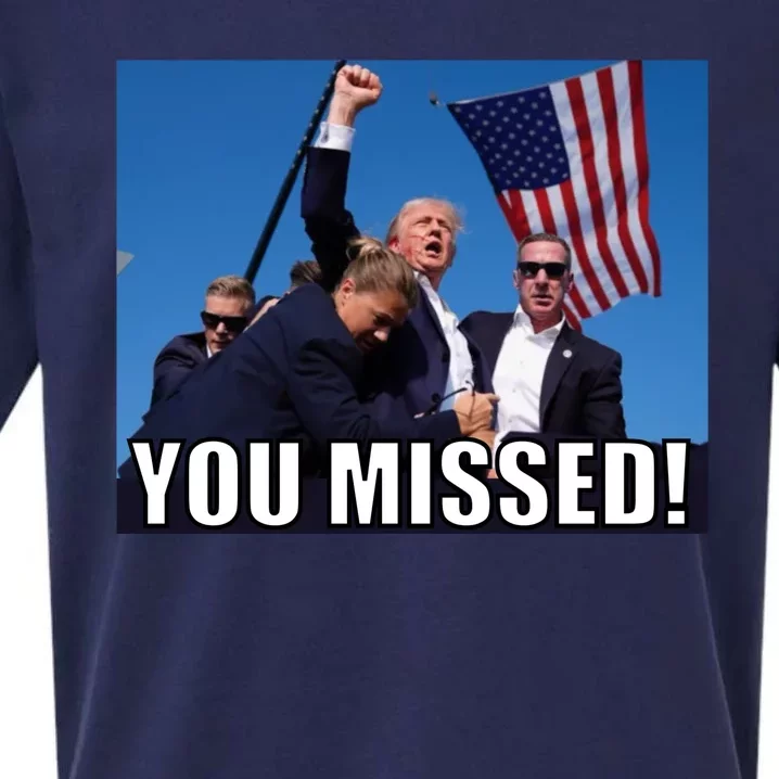 Trump 2024 You Missed Gun Shot At Pennsylvania Rally Sueded Cloud Jersey T-Shirt