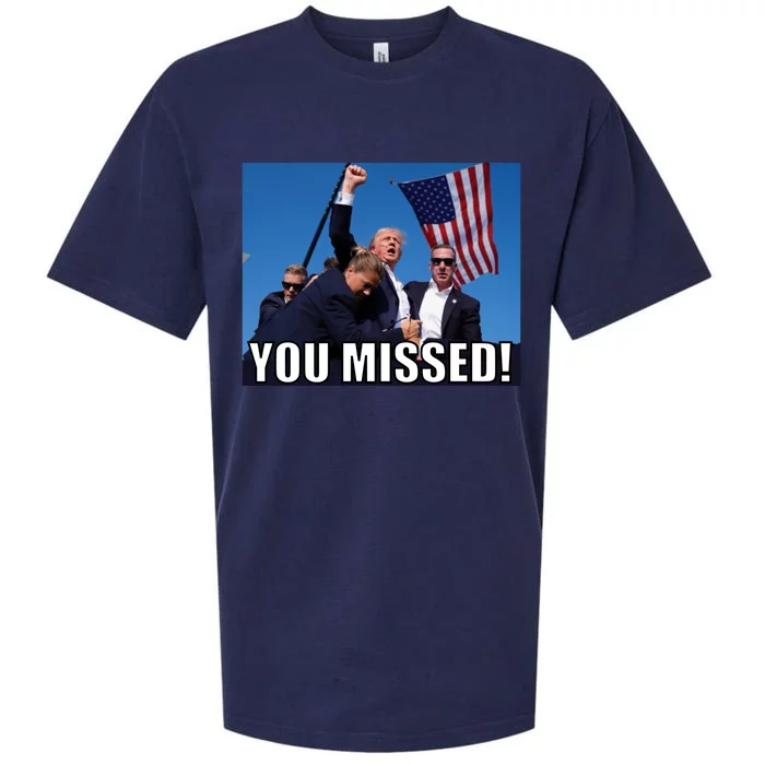 Trump 2024 You Missed Gun Shot At Pennsylvania Rally Sueded Cloud Jersey T-Shirt