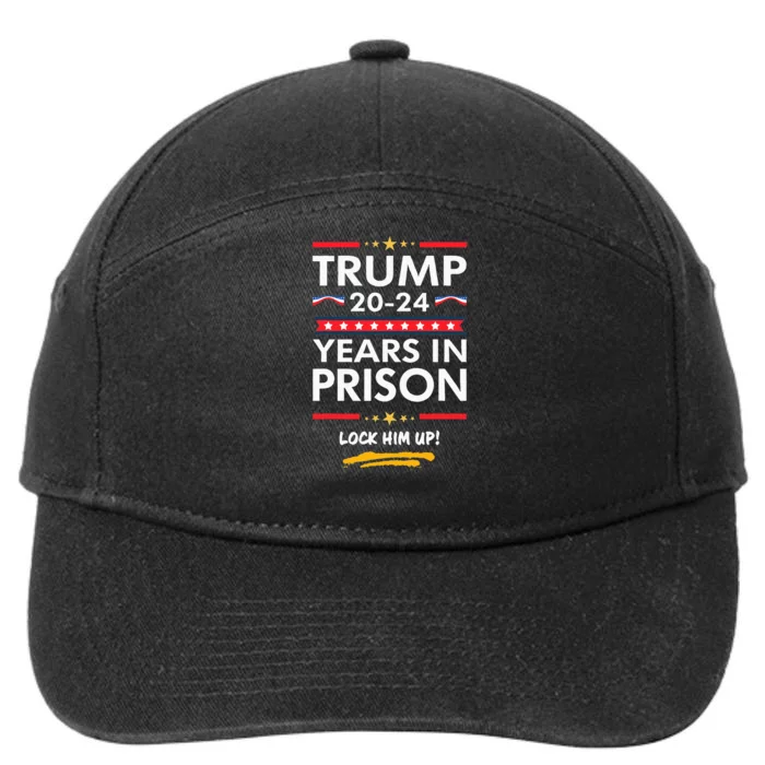 Trump 2024 Years In Prison Lock Him Up 7-Panel Snapback Hat