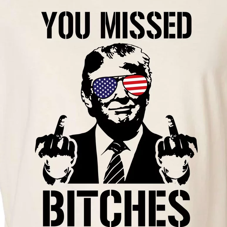 Trump 2024 You Missed Bitches Attempted Assassination Maga Garment-Dyed Women's Muscle Tee