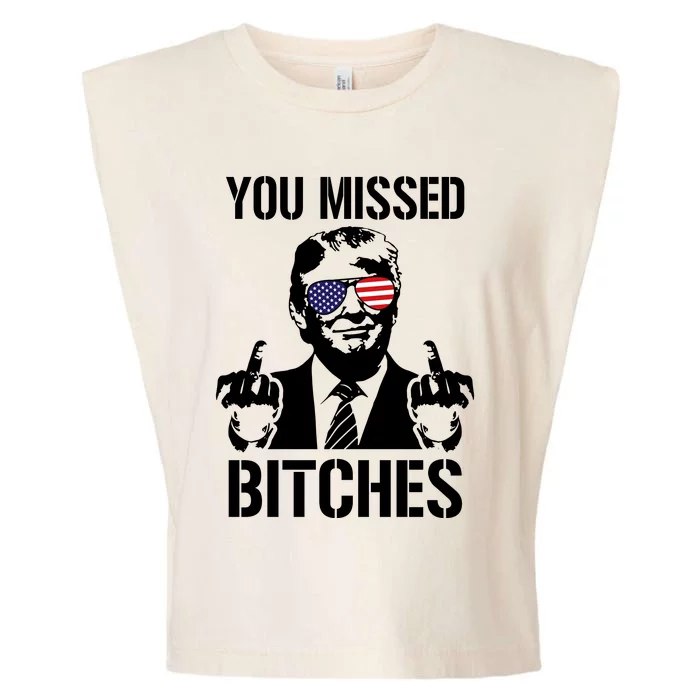 Trump 2024 You Missed Bitches Attempted Assassination Maga Garment-Dyed Women's Muscle Tee