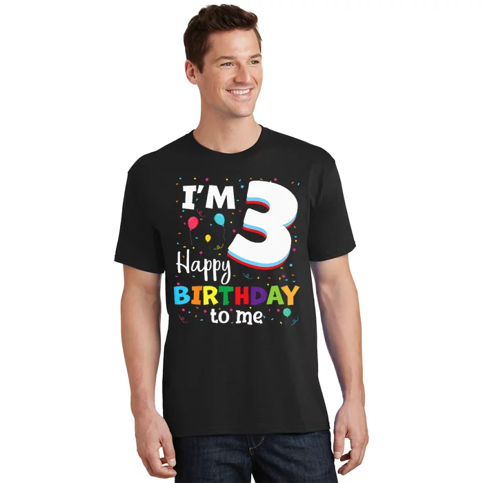 Three 3yr 3th Birthday Happy Birthday 3 Years Old T-Shirt