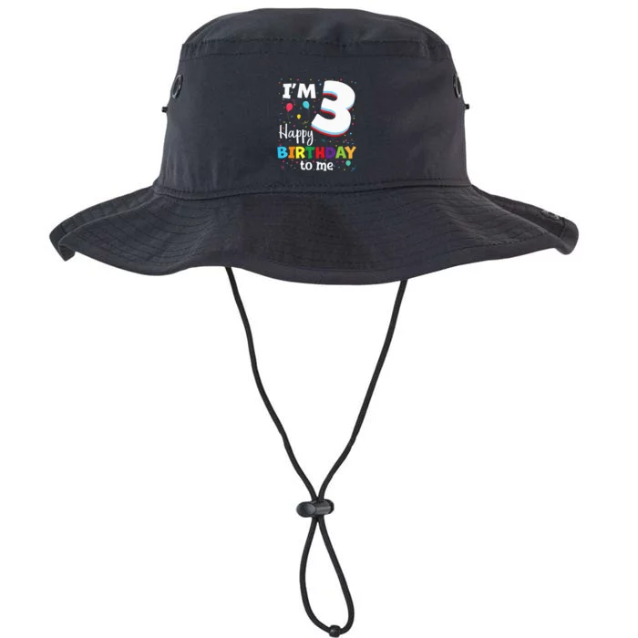 Three 3yr 3th Birthday Happy Birthday 3 Years Old Legacy Cool Fit Booney Bucket Hat