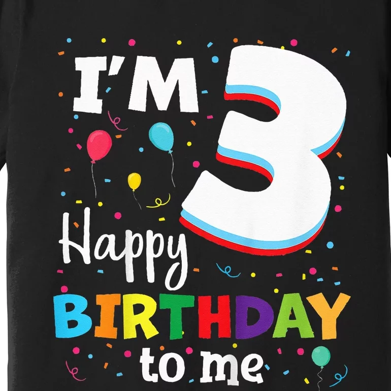 Three 3yr 3th Birthday Happy Birthday 3 Years Old Premium T-Shirt