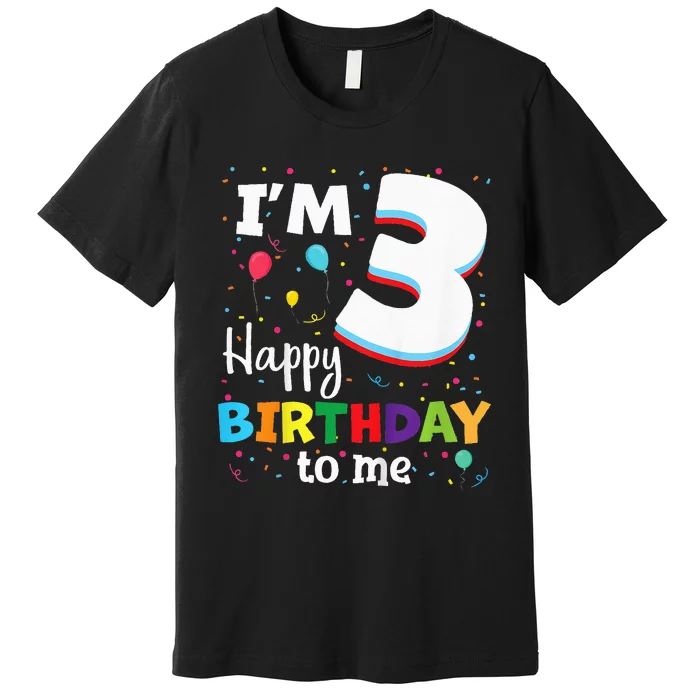 Three 3yr 3th Birthday Happy Birthday 3 Years Old Premium T-Shirt