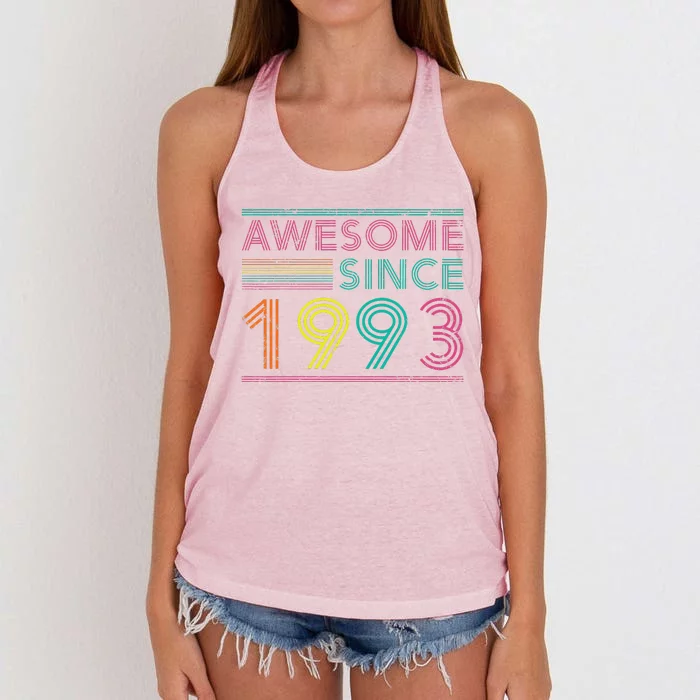 Turning 30 Birthday Decorations 30th BDay 1993 Birthday Love Women's Knotted Racerback Tank