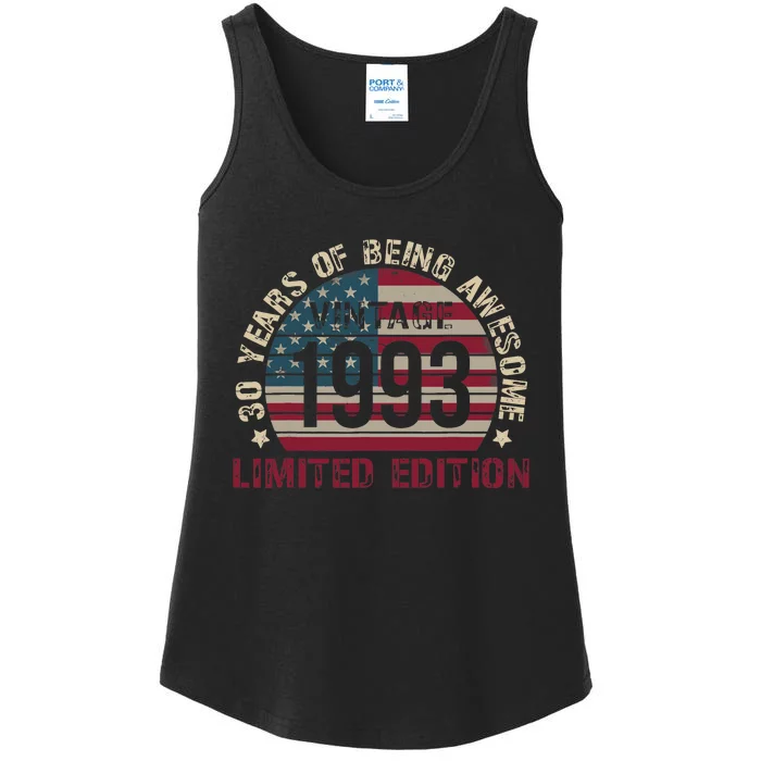 Turning 30 Birthday Decorations 30th BDay 1993 Birthday Ladies Essential Tank