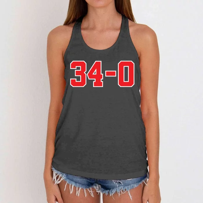 Trump 34 Counts Trump 34 Trump Guilty Trump Guilty 34 Counts Women's Knotted Racerback Tank