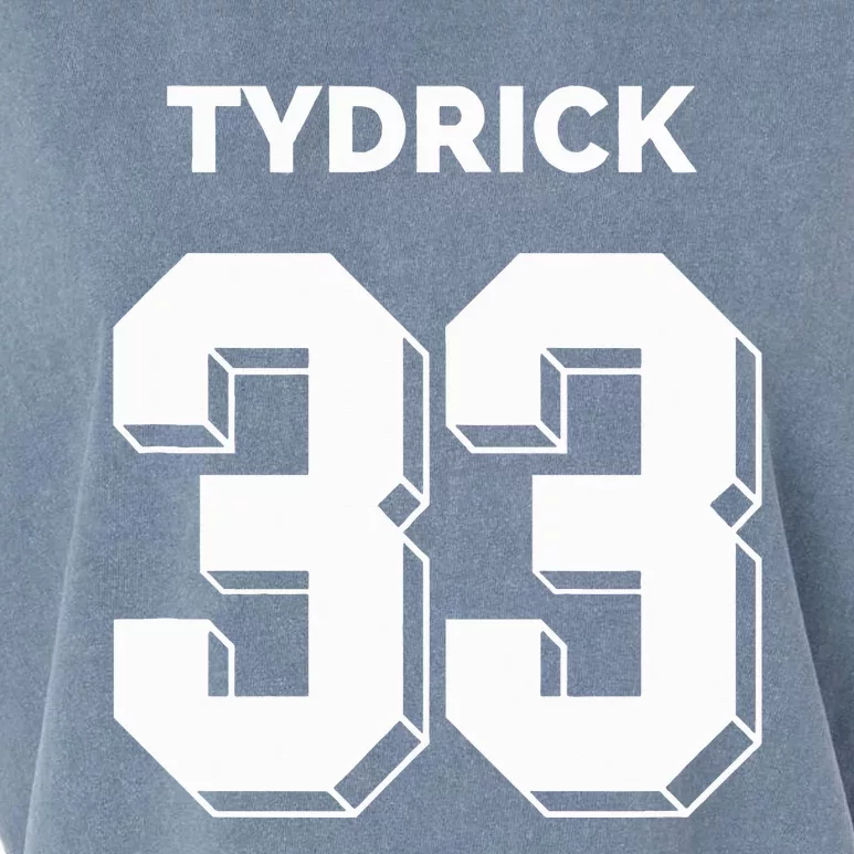 Tydrick 33 Football Sports Game Day Athletic Player Garment-Dyed Women's Muscle Tee