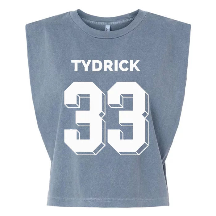 Tydrick 33 Football Sports Game Day Athletic Player Garment-Dyed Women's Muscle Tee