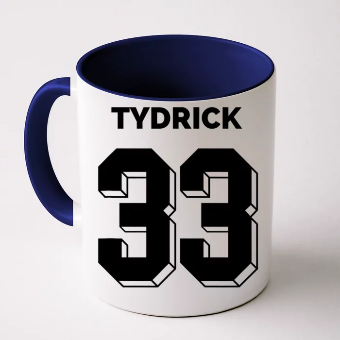 Tydrick 33 Football Sports Game Day Athletic Player Front & Back Coffee Mug