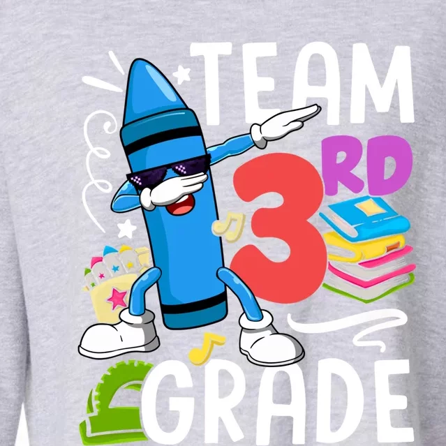 Team 3Rd Grade Cute Third Grade Teacher Gift Cropped Pullover Crew