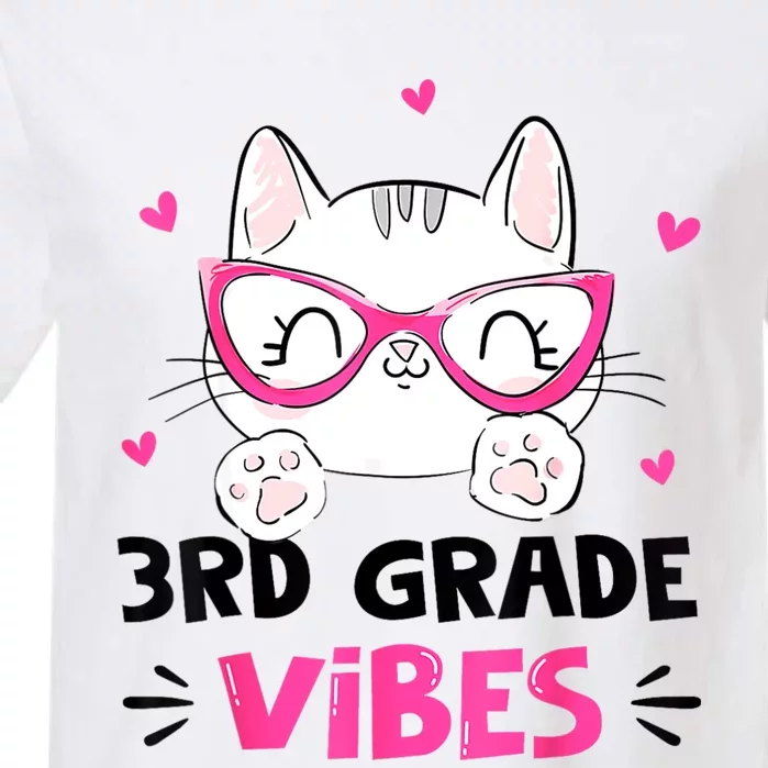 Third 3rd Grade Vibes Back To School Cute Cat Cute For Girls Garment-Dyed Heavyweight T-Shirt