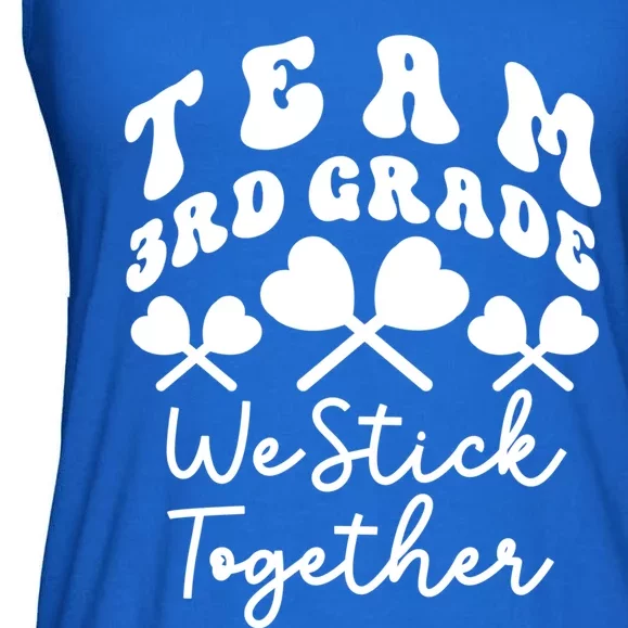 Team 3rd Grade We Stick Together Third Teacher Heart Sucker Gift Ladies Essential Flowy Tank